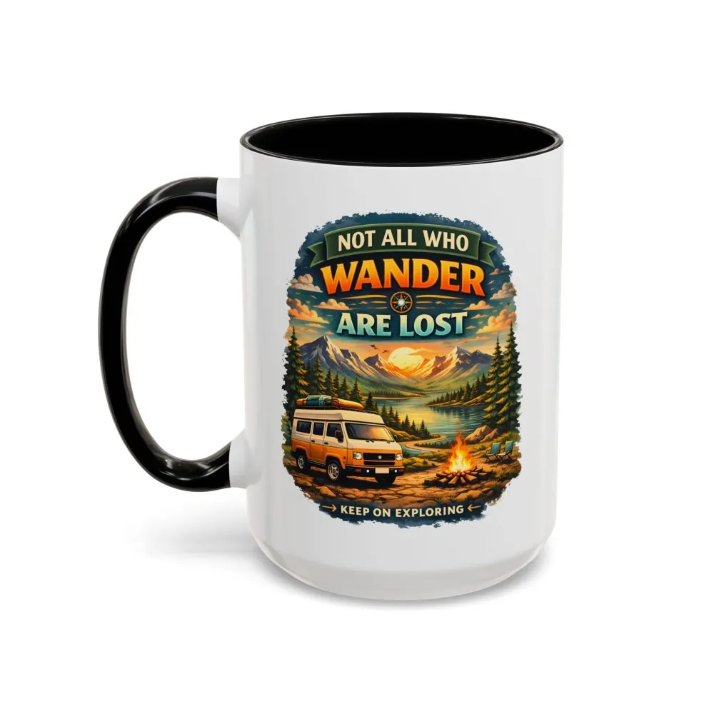 14247253794892716136_2048.jpeg Accent Coffee Mug (11, 15oz) — "Not All Who Wander Are Lost" Design Scenic-Line