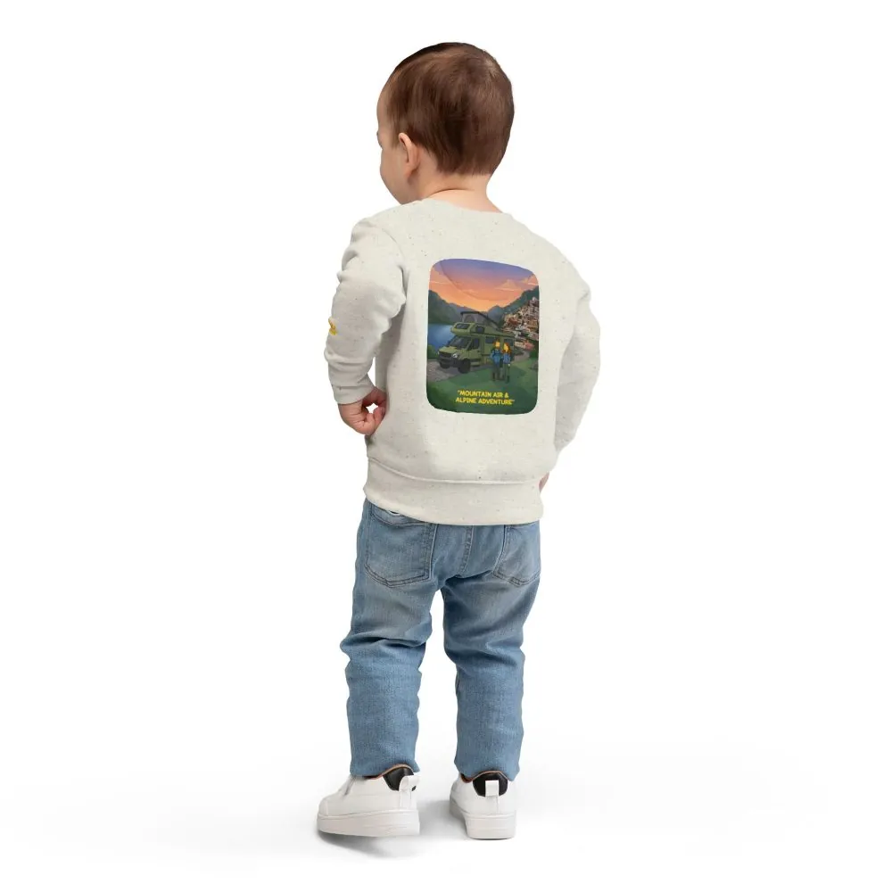 14252209597318401012_2048.jpeg Toddler Sweatshirt - "Mountain Air And Alpine Adventure" (Design Sitcom-Line)
