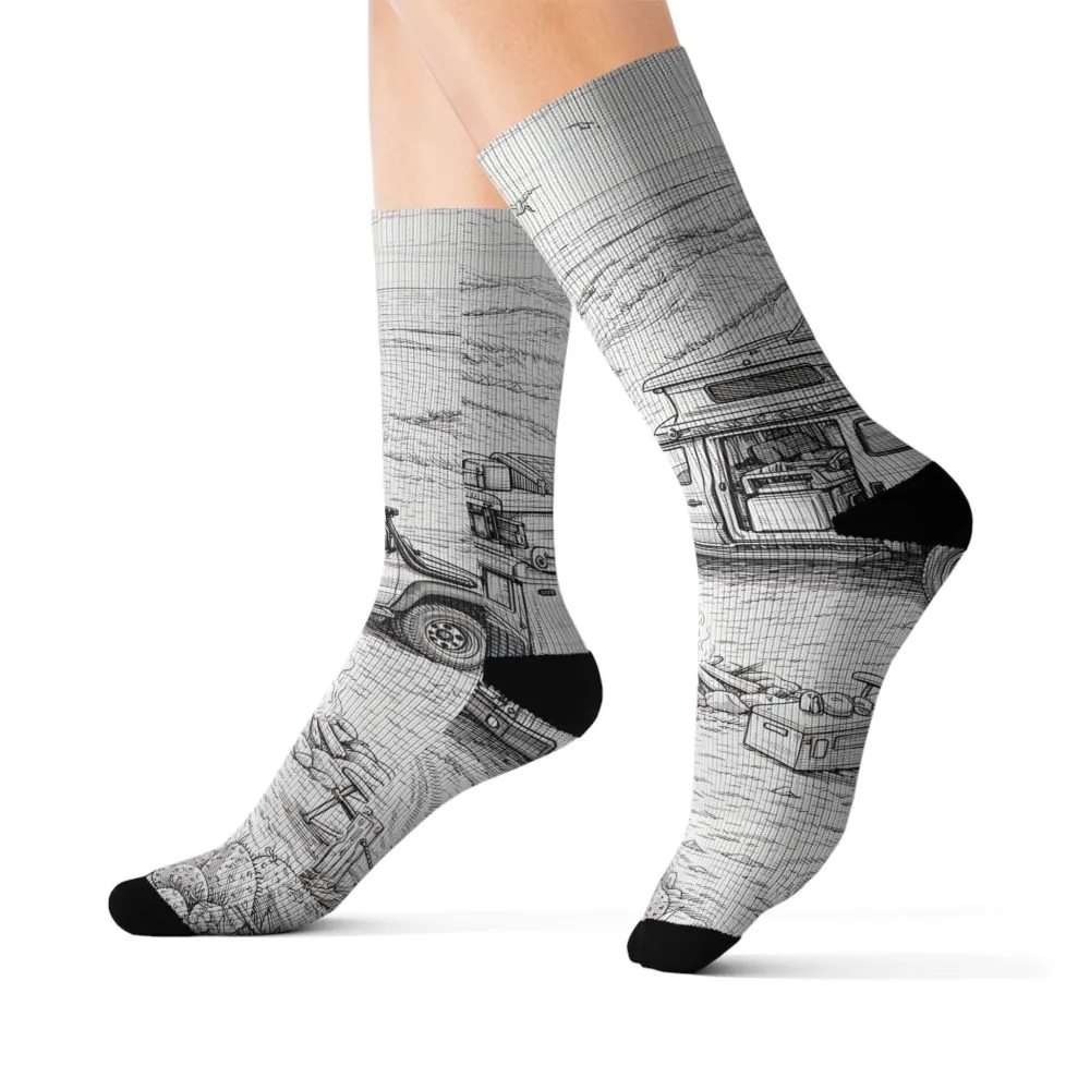 14269242741845416563_2048.jpeg Sublimation Socks — Retro Camper Roadtrip Crew Socks