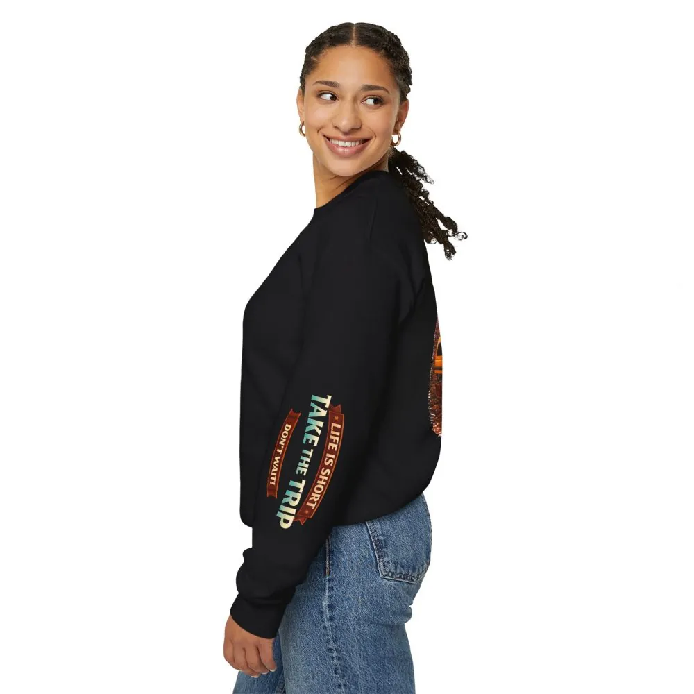 14277816794951352297_2048.jpeg Unisex Heavy Blend™ Crewneck Sweatshirt — "Life Is To Short-Take The Trip" Design Scenic-Line