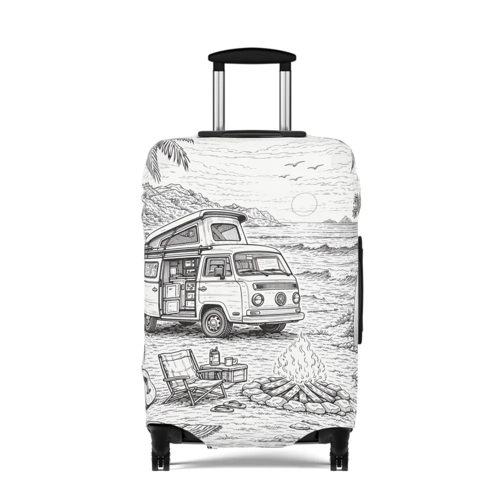 14284503301652684190_2048.jpeg Luggage Cover — Adventure Camper Sketch Travel Suitcase
