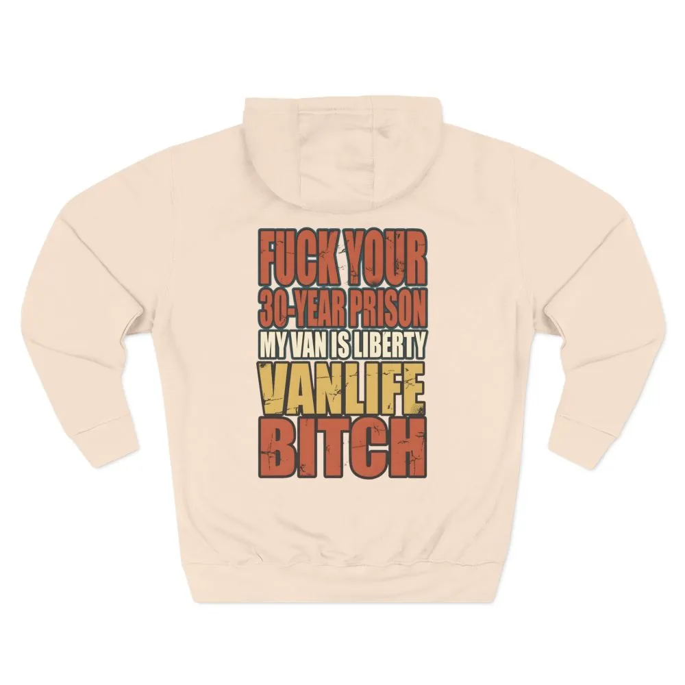 Three-Panel Fleece Hoodie - "Fuck Your 30 Year" Design F**K-Line