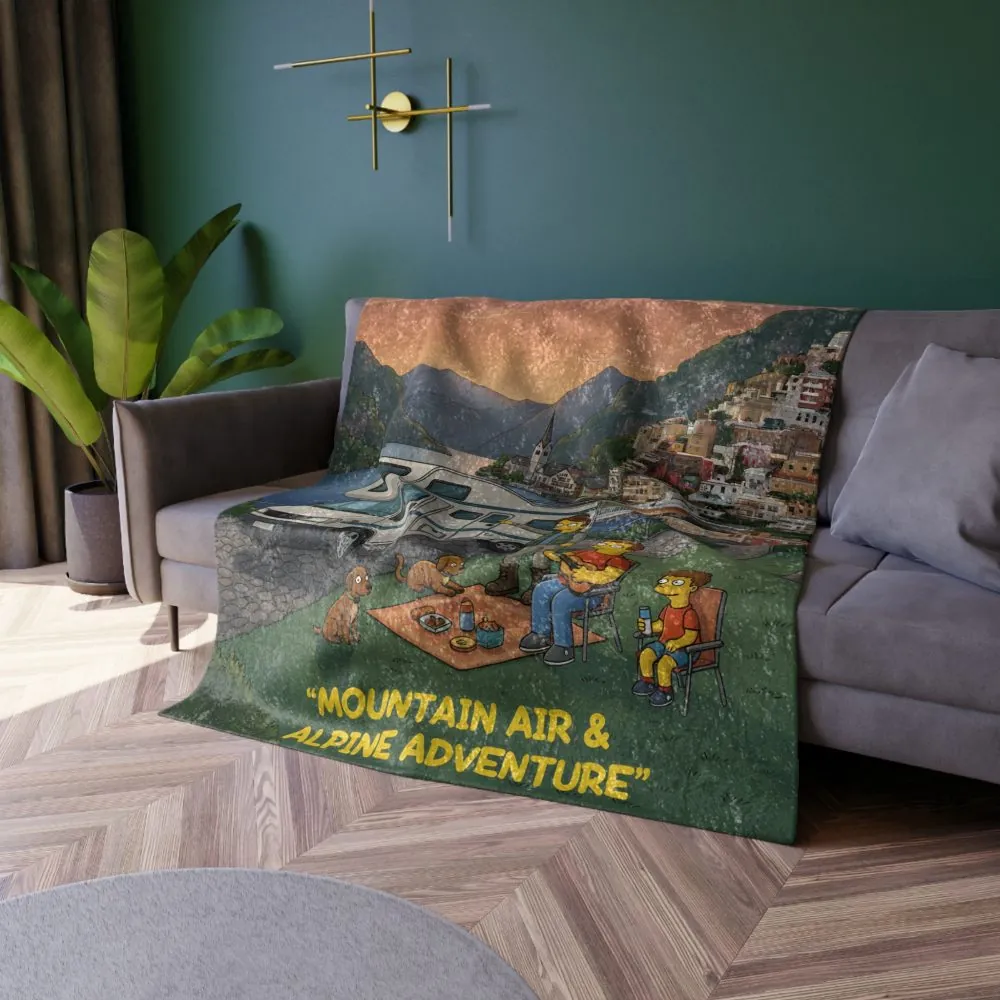 14295784221430015388_2048.jpeg Crushed Velvet Blanket —"Mountain Air-Alpine Adventure" Design Sitcom-Line (Campervan)