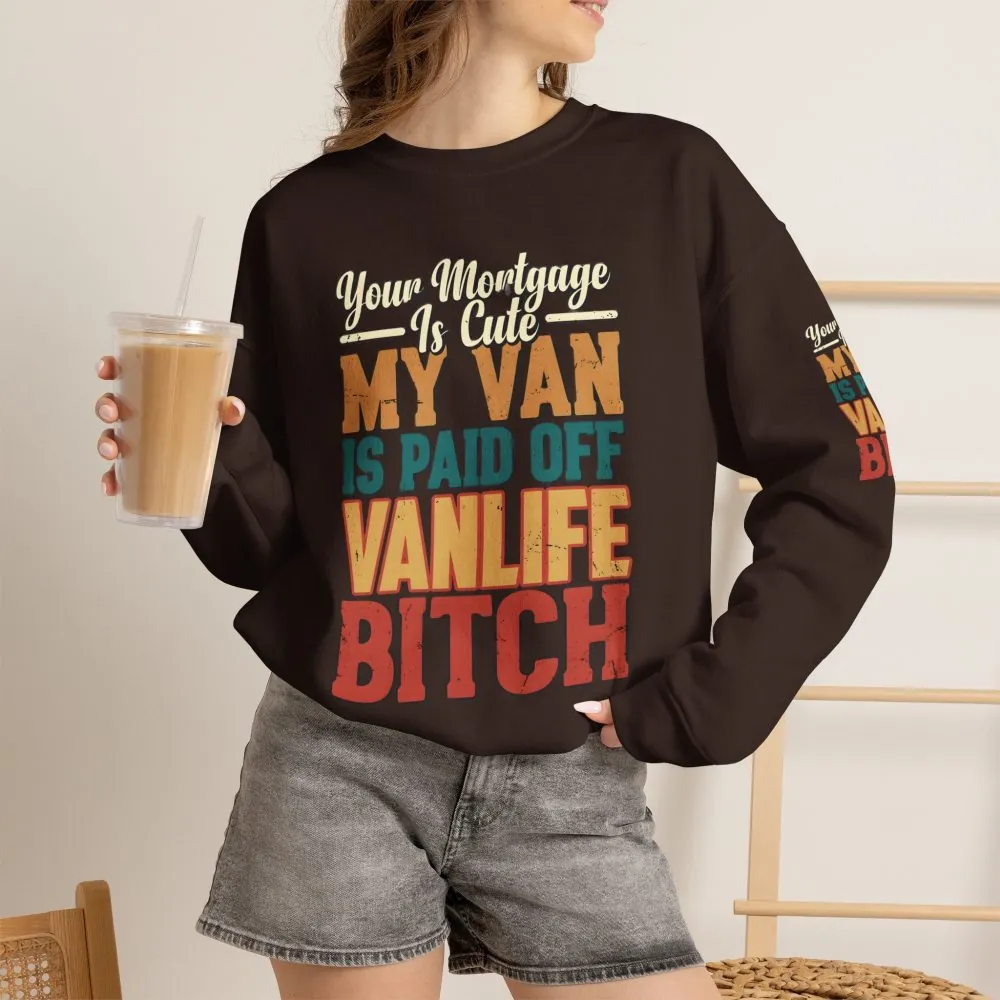 14307826497434308523_2048.jpeg Unisex Heavy Blend™ Crewneck Sweatshirt — "Your Mortgage Is Cute" Design F**K-Line