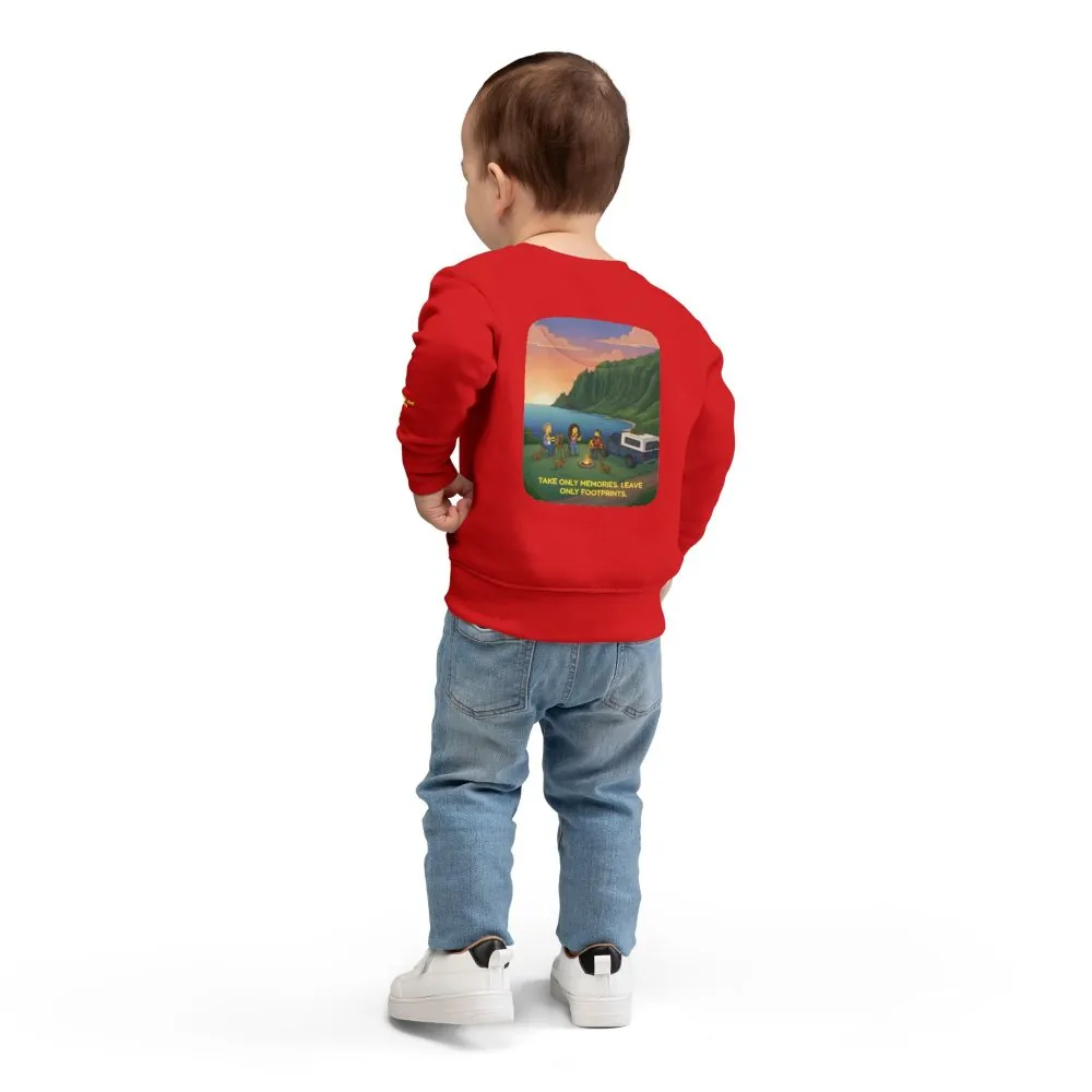 14331107211659312805_2048.jpeg Toddler Sweatshirt - "Take Only Memories-Leave Only Footprints" (Design Sitcom-Line)