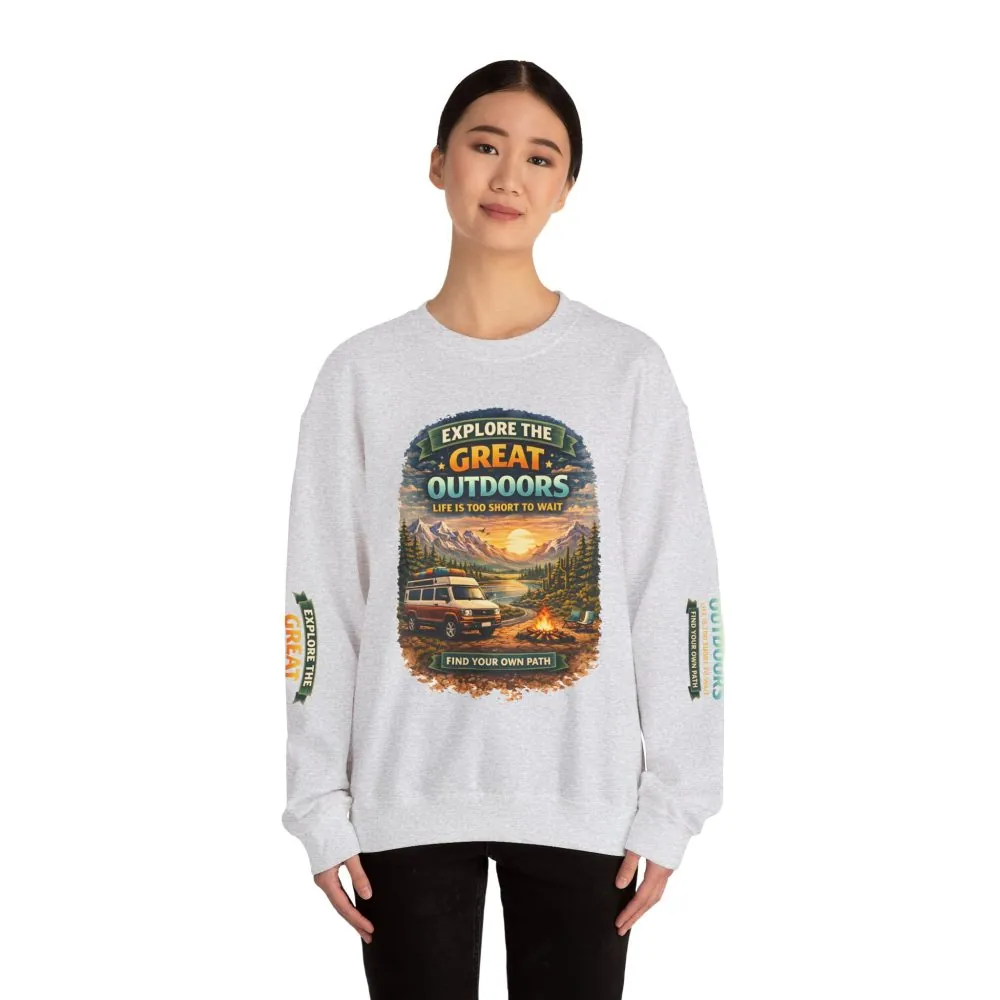 14334252342945543744_2048.jpeg Unisex Heavy Blend™ Crewneck Sweatshirt — "Explore The Great Outdoors" Design Scenic-Line