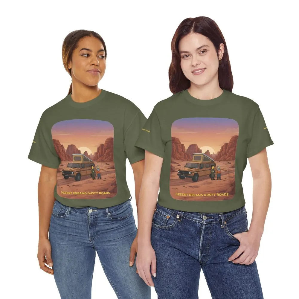 14370883899965062153_2048.jpeg Unisex Heavy Cotton Tee — "Desert Dreams Dusty Roads" Design Sitcom-Line