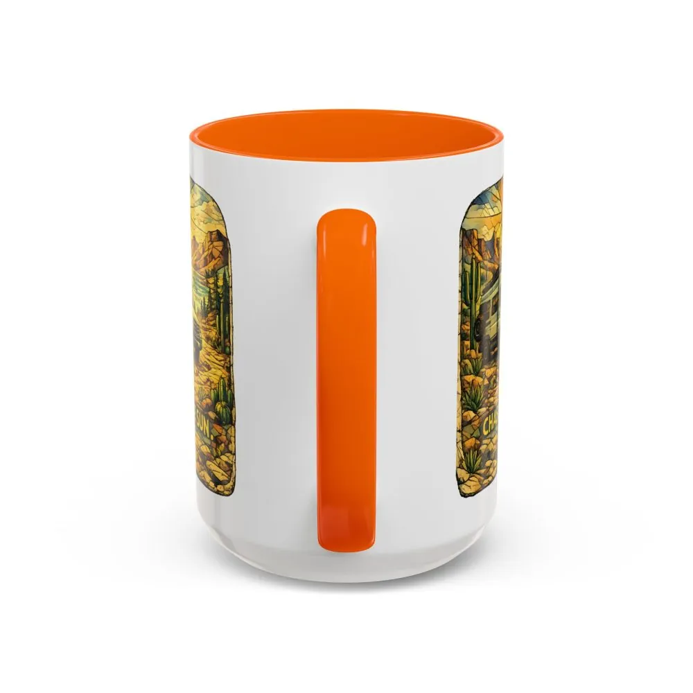 14372604042087280756_2048.jpeg Accent Coffee Mug (11, 15oz) — "Chase The Sun" Design Cubic-Line