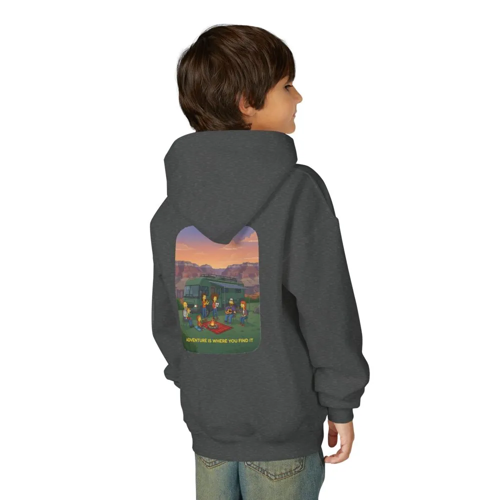 14375692461209789687_2048.jpeg Youth Hoodie(Gildan) – "Adventure Is Where You Find It" (Design Sitcom-Line)