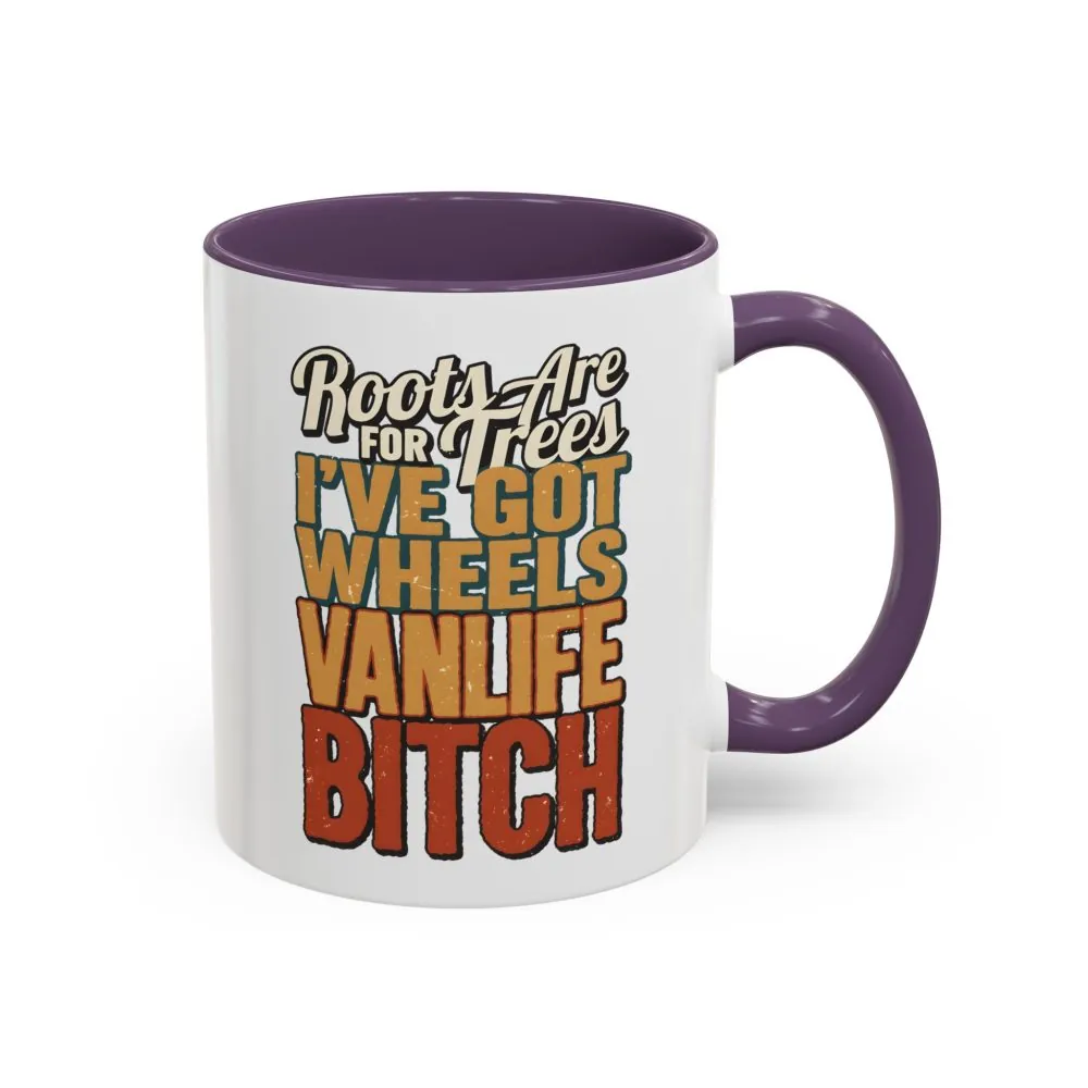 Accent Coffee Mug (11, 15oz) — "Roots Are For Trees" Design F**K-Line