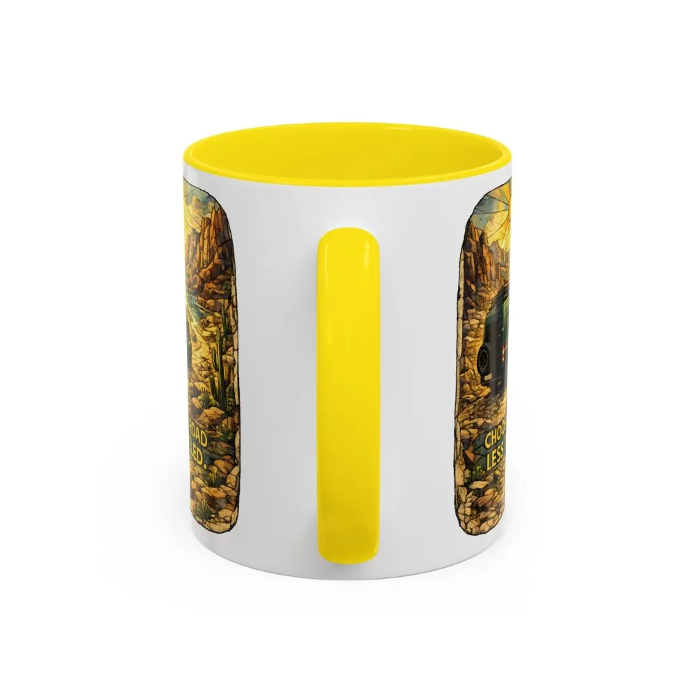 14386387133455105153_2048.jpeg Accent Coffee Mug (11, 15oz) — "Choose The Road Less Traveled" Design Cubic-Line