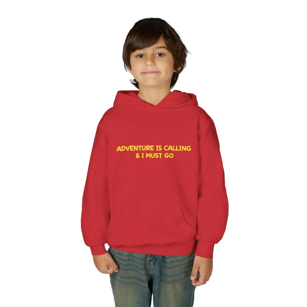 14390629486813539500_2048.jpeg Youth Hoodie(Gildan) – "Adventure Is Calling-I Must Go" (Design Sitcom-Line)
