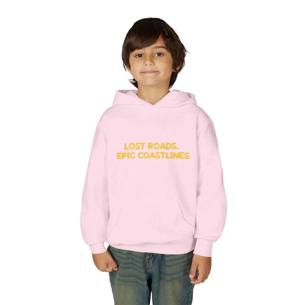14390645128546094315_2048.jpeg Youth Hoodie(Gildan) – "Lost Roads Epic Coastlines" (Design Sitcom-Line)