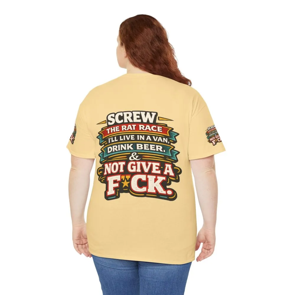 14395386510077338660_2048.jpeg Unisex Heavy Cotton Tee — "Screw The Rat Race" Design F**K-Line