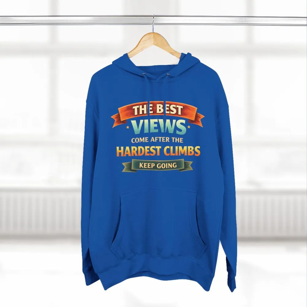 14398418675676691482_2048.jpeg Three-Panel Fleece Hoodie - "The Best Views" Design Scenic-Line