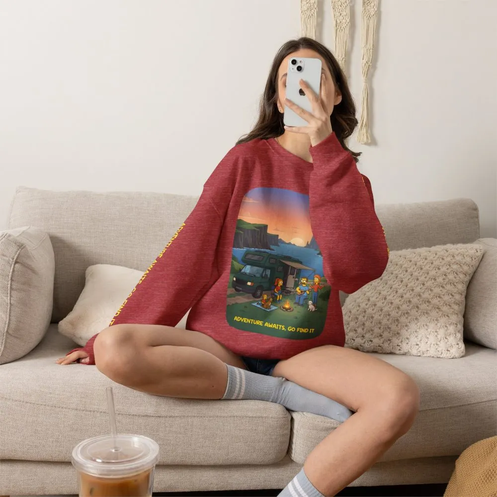 14399207735756922865_2048.jpeg Unisex Heavy Blend™ Crewneck Sweatshirt — "Adventure Awaits-Go Find It"" Design Sitcom-Line