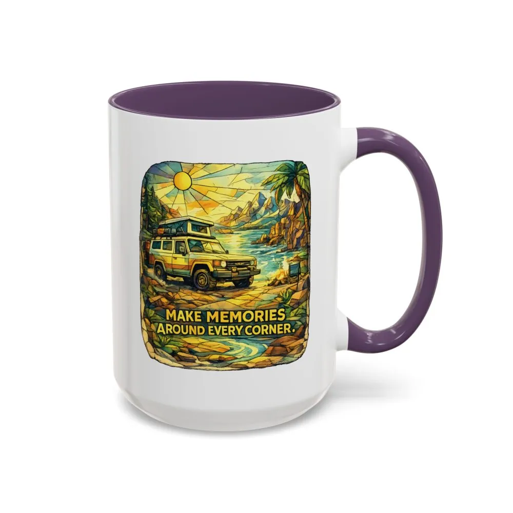 14400738047239267539_2048.jpeg Accent Coffee Mug (11, 15oz) — "Make Memories Around Every Corner" Design Cubic-Line