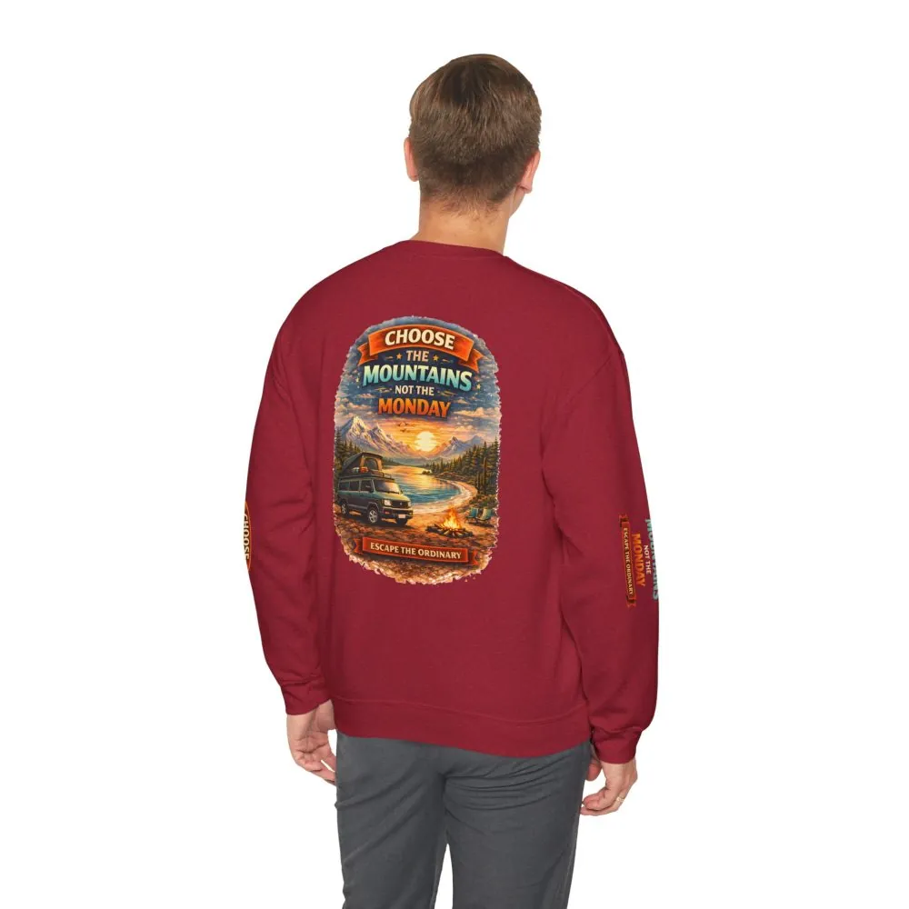14406374795373279448_2048.jpeg Unisex Heavy Blend™ Crewneck Sweatshirt — "Choose The Mountens" Design Scenic-Line