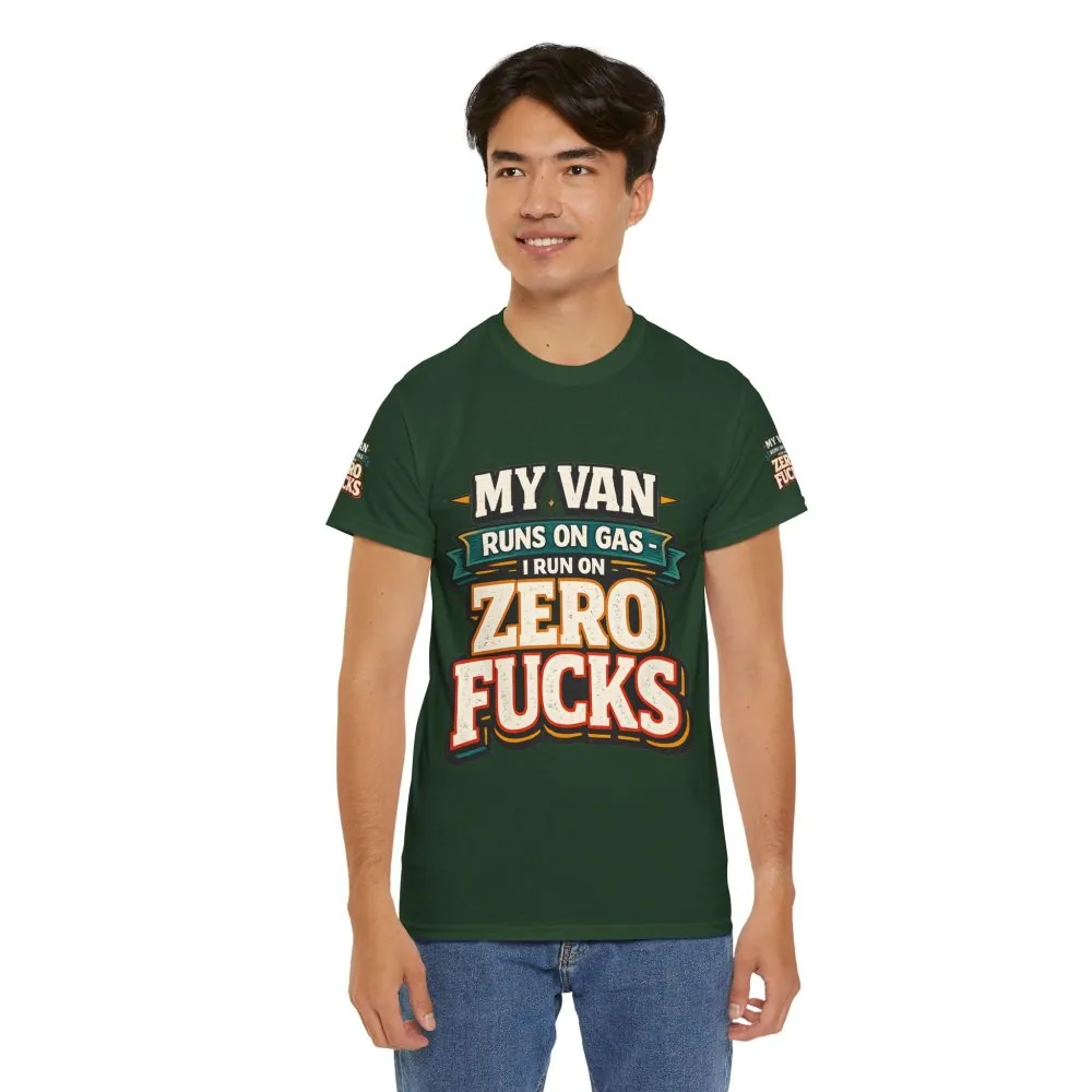 Unisex Heavy Cotton Tee — "My Van Runs On Gas" Design F**K-Line