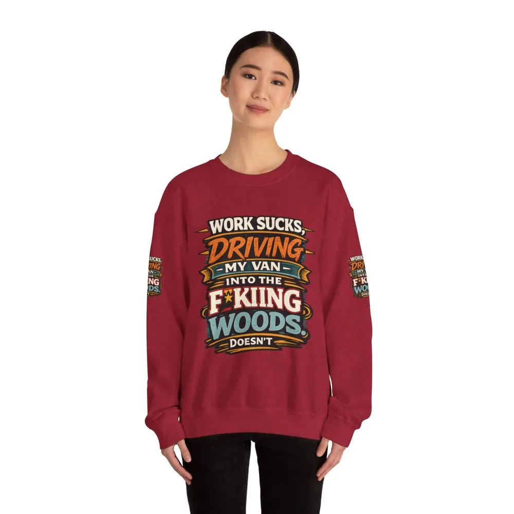 14416757115939367013_2048.jpeg Unisex Heavy Blend™ Crewneck Sweatshirt — "Work Sucks" Design F**K-Line