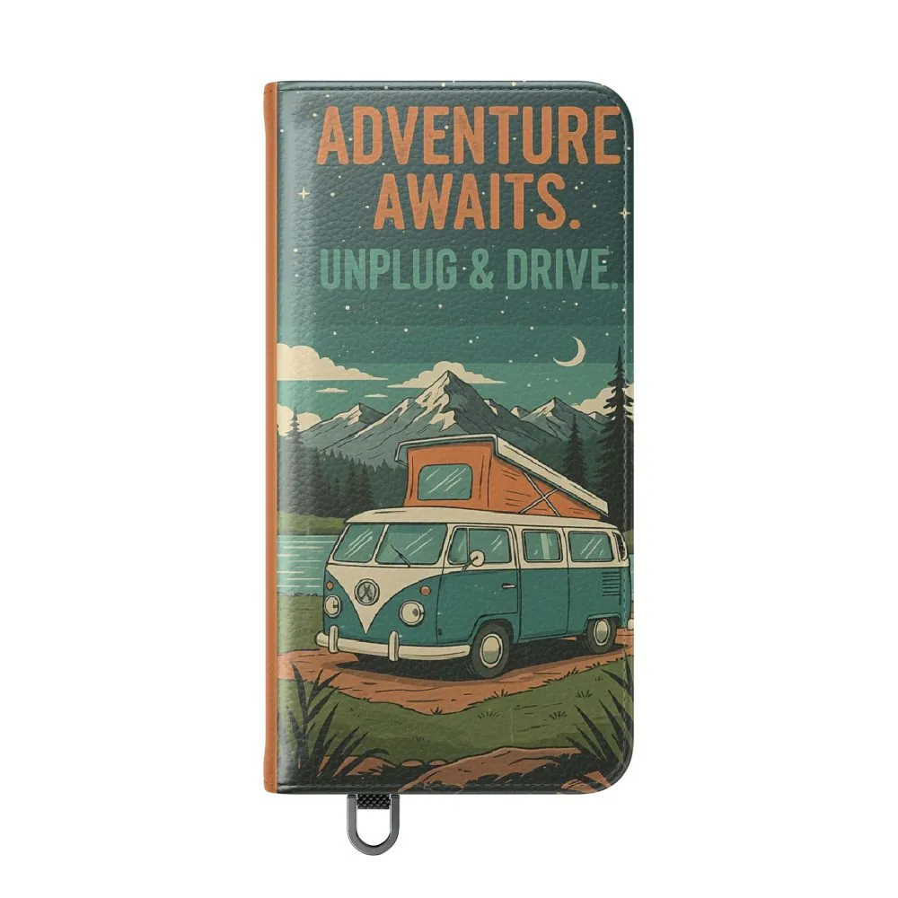 14438431873536388188_2048.jpeg Flip Phone Case — "Adventure Awaits Unplug & Drive" Wallet Case