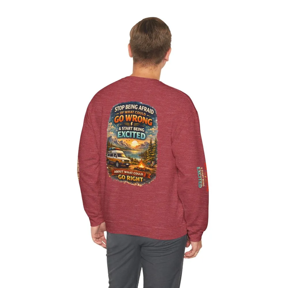 14446741390772198191_2048.jpeg Unisex Heavy Blend™ Crewneck Sweatshirt — "Stop Being Afraid Of What Could Go Wrong" Design Scenic-Line