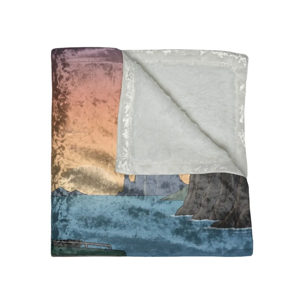 14452693321397048751_2048.jpeg Crushed Velvet Blanket —"Adventure Awaits-Go Find It"" Design Sitcom-Line (Campervan)