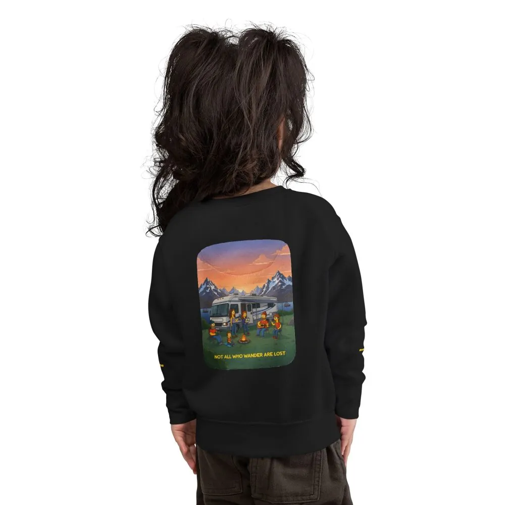 Toddler Sweatshirt - "Not All Who Wander Are Lost" (Design Sitcom-Line)