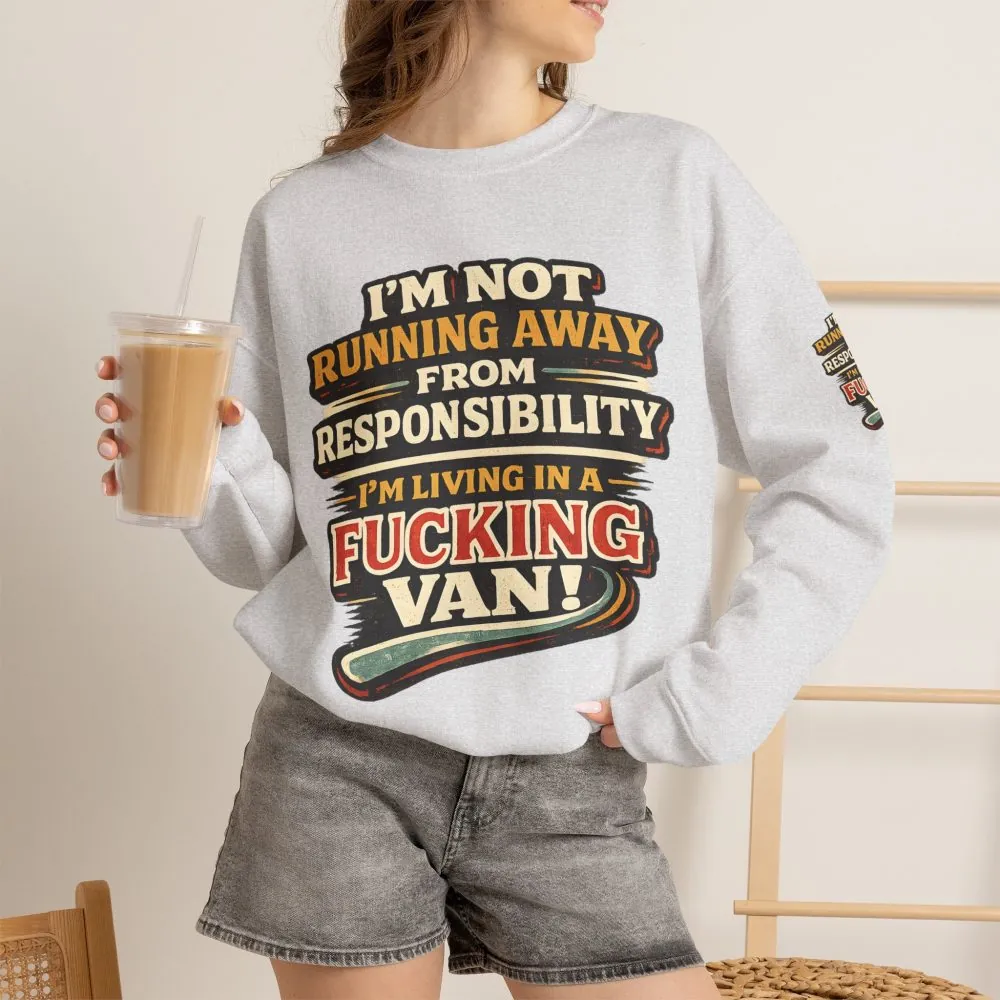 14460182049654370495_2048.jpeg Unisex Heavy Blend™ Crewneck Sweatshirt — "I`m Not running Away" Design F**K-Line