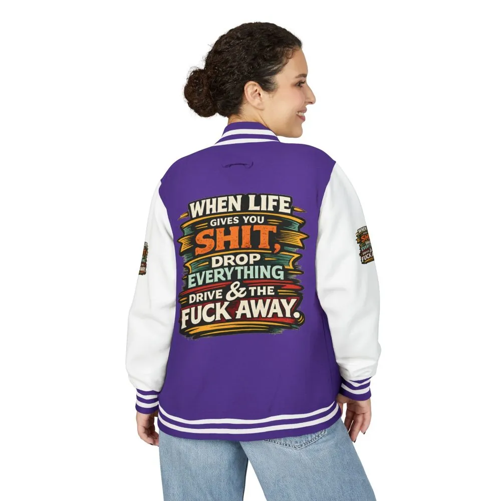 14467577545725285703_2048.jpeg Unisex Heavyweight Letterman Jacket — "When Live Gives You Shit" Design F**K-Line