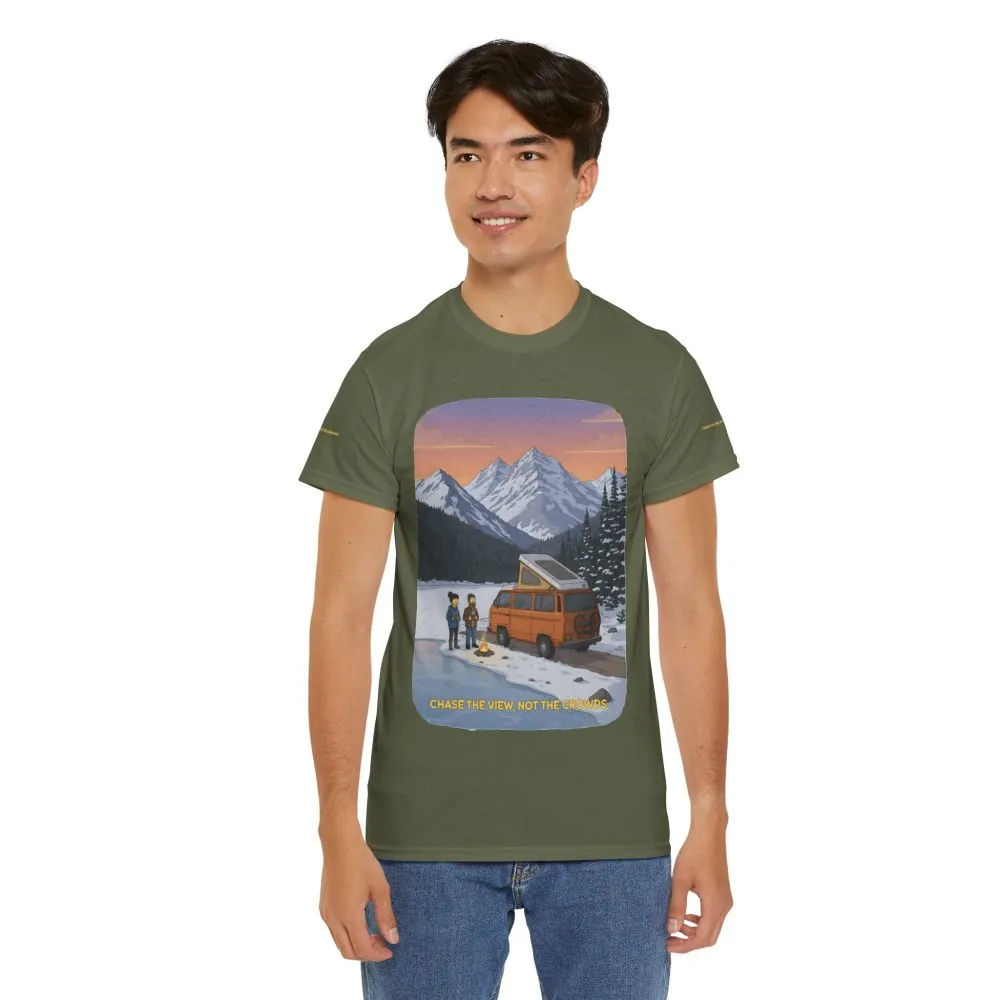 14469303583423033946_2048.jpeg Unisex Heavy Cotton Tee — "Chase The Views-Not The Crowds" Design Sitcom-Line