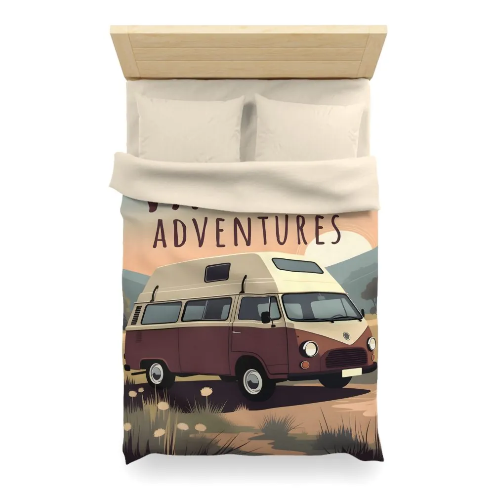 14471507206806022247_2048.jpeg Duvet Cover - 'Vanlife Adventures' Retro Camper Bedding