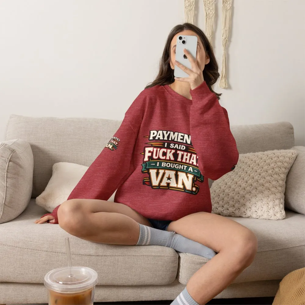Unisex Heavy Blend™ Crewneck Sweatshirt — "Payments?I Said" Design F**K-Line