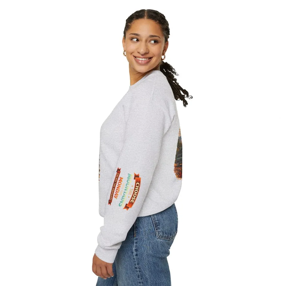 14479238525546597555_2048.jpeg Unisex Heavy Blend™ Crewneck Sweatshirt — "Choose The Mountens" Design Scenic-Line