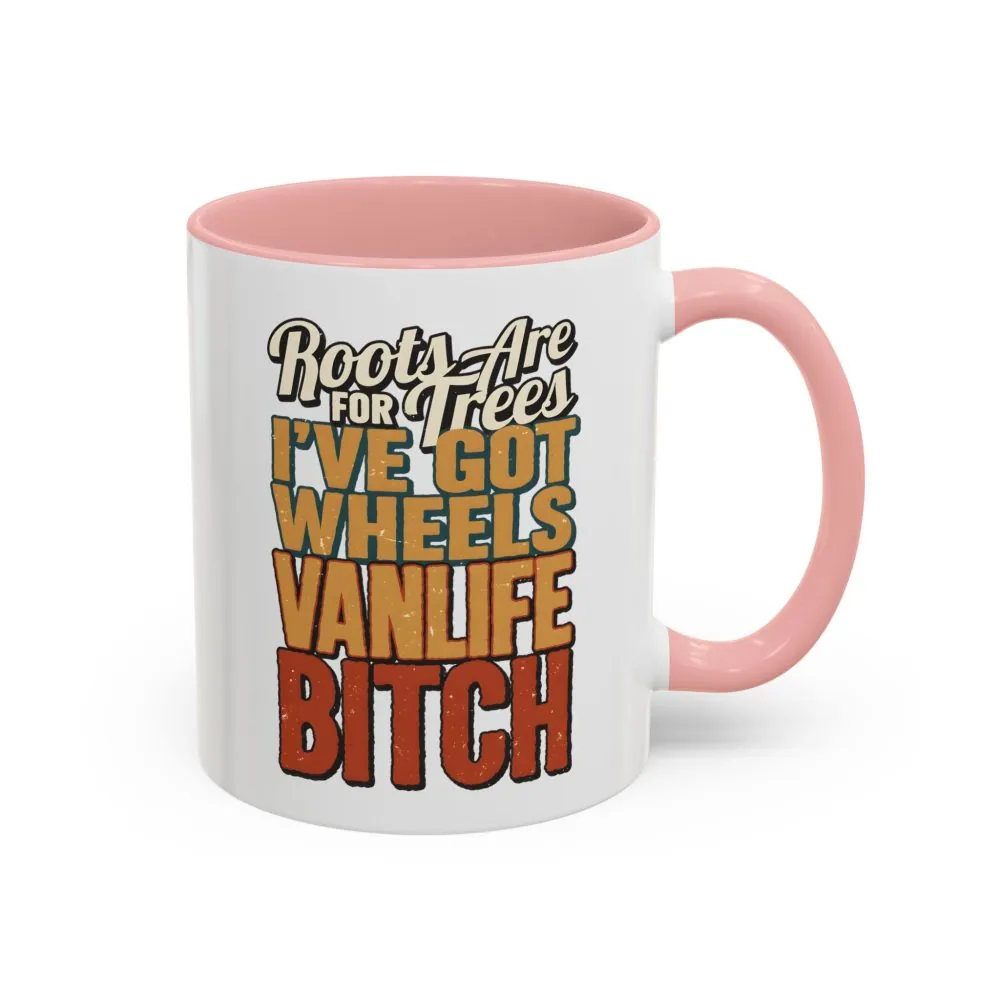 Accent Coffee Mug (11, 15oz) — "Roots Are For Trees" Design F**K-Line
