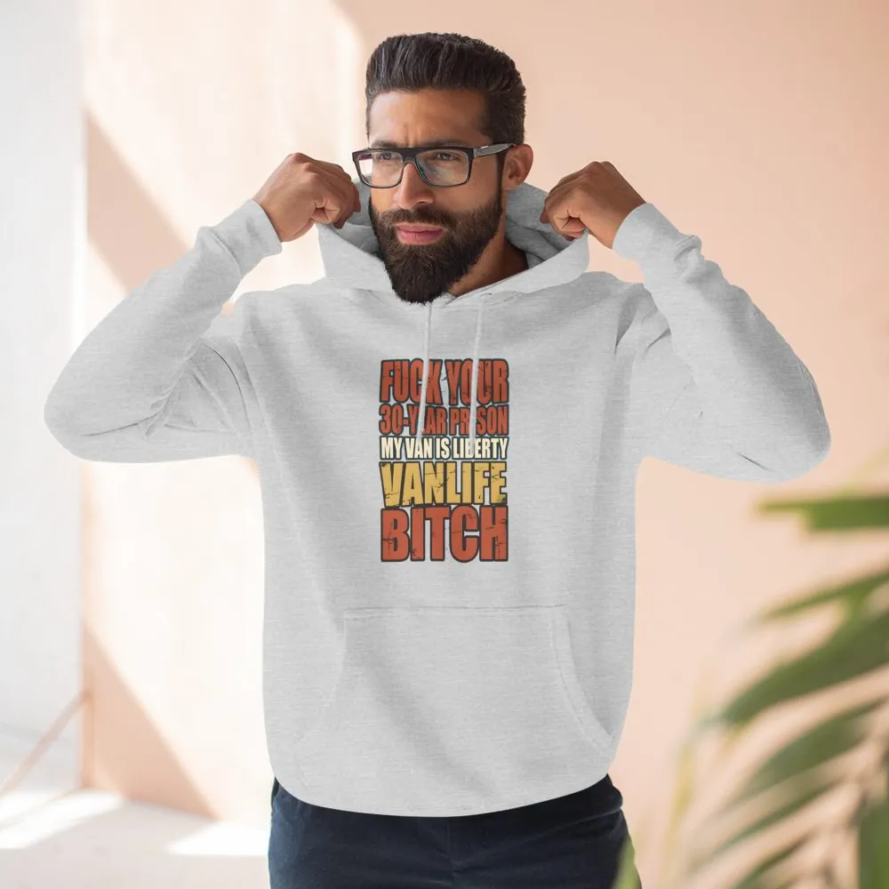 Three-Panel Fleece Hoodie - "Fuck Your 30 Year" Design F**K-Line