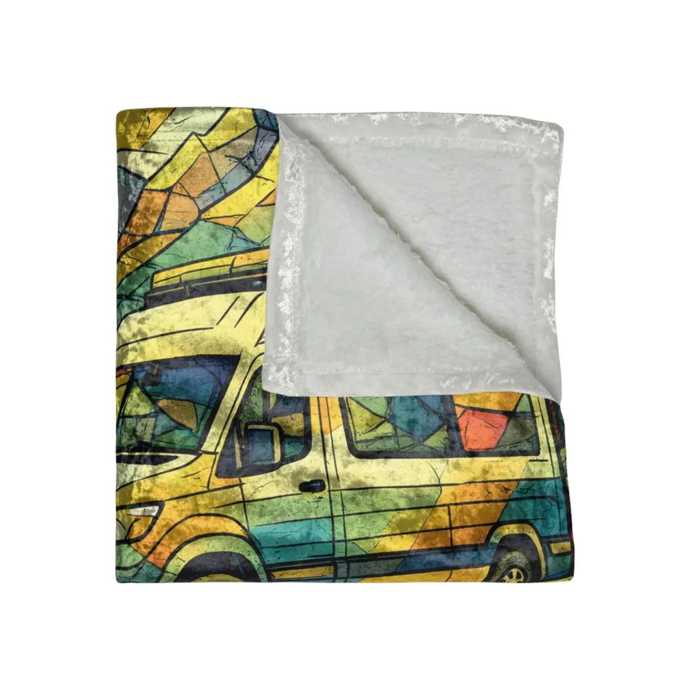 14525305604612211439_2048.jpeg Crushed Velvet Blanket —"Go Where You Feel Most Alive" Design Cubic-Line (Campervan)
