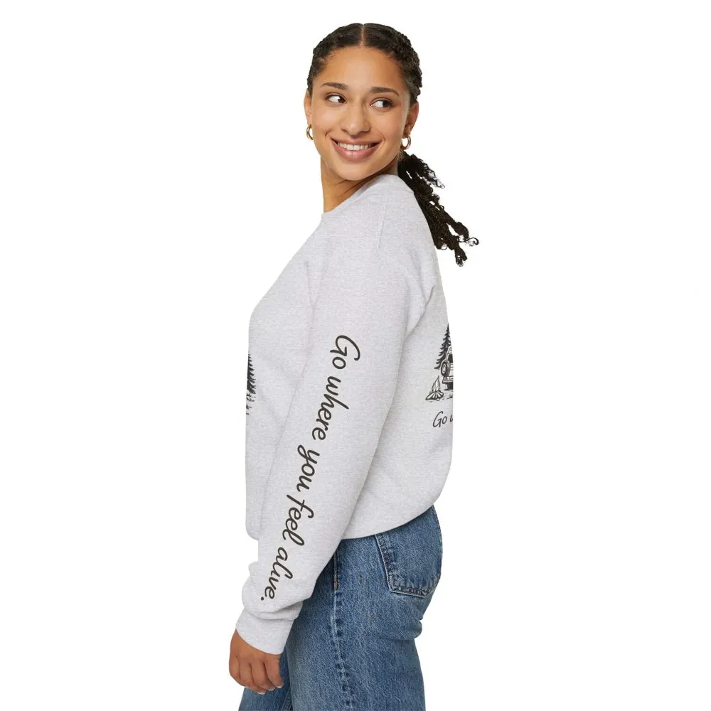 14545901530181190911_2048.jpeg Unisex Heavy Blend™ Crewneck Sweatshirt — "Go Where You Feel Alive" Design Minimal-Line
