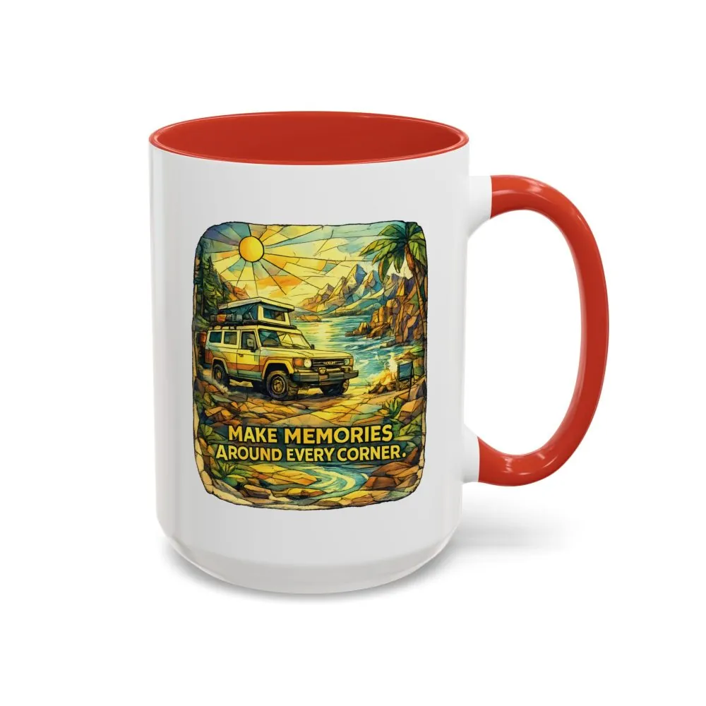 14554768120680788731_2048.jpeg Accent Coffee Mug (11, 15oz) — "Make Memories Around Every Corner" Design Cubic-Line