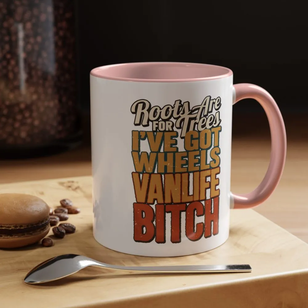 Accent Coffee Mug (11, 15oz) — "Roots Are For Trees" Design F**K-Line