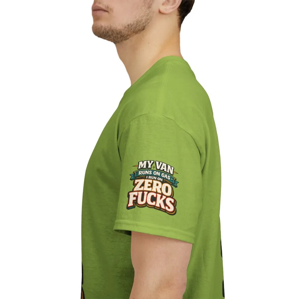 Unisex Heavy Cotton Tee — "My Van Runs On Gas" Design F**K-Line