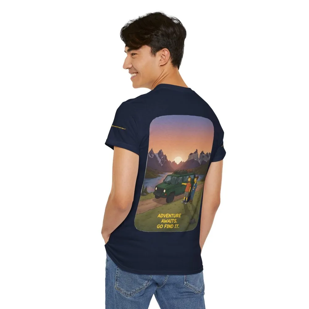 14573491780453761069_2048.jpeg Unisex Heavy Cotton Tee — "Adventure Awaits-Go Find It" Design Sitcom-Line