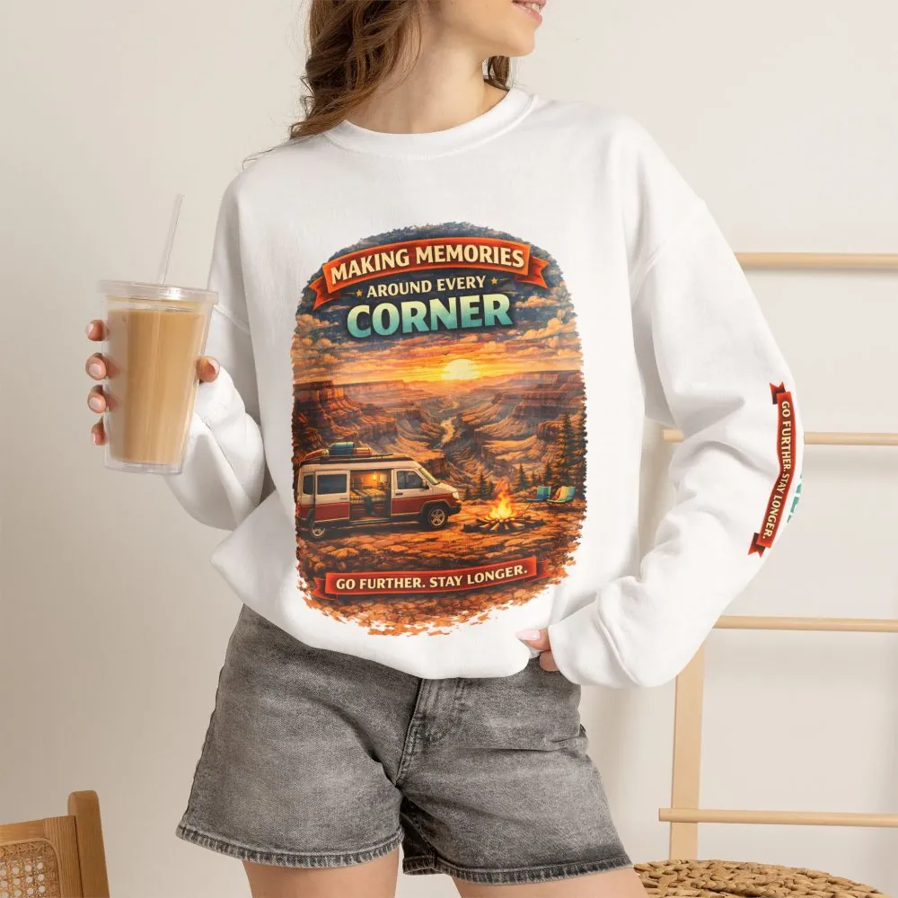 14576630595604698554_2048.jpeg Unisex Heavy Blend™ Crewneck Sweatshirt — "Making Memories Around Every Corner" Design Scenic-Line