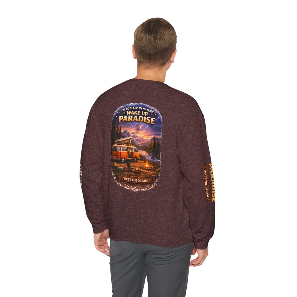 Unisex Heavy Blend™ Crewneck Sweatshirt — "Go To Sleep Nature " Design Scenic-Line