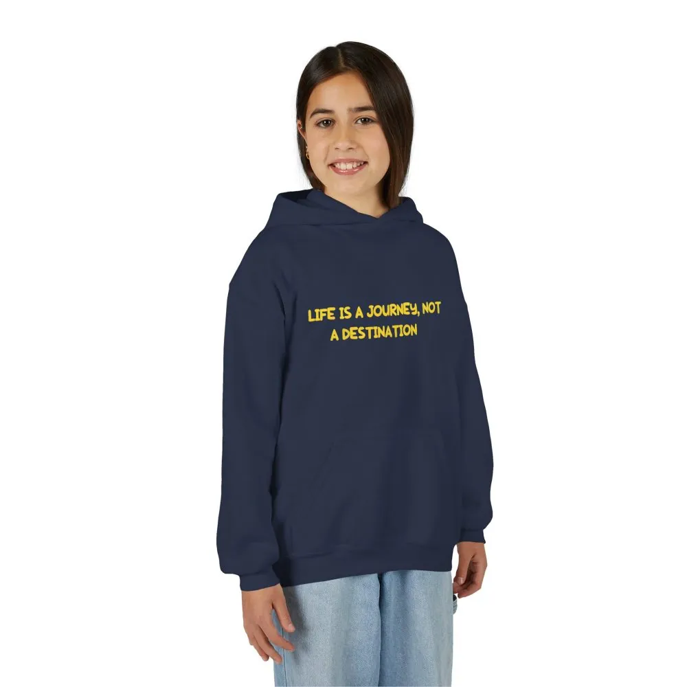 14586307558491224549_2048.jpeg Youth Hoodie(Gildan) – "Life Is A Journey-Not A Destination" (Design Sitcom-Line)