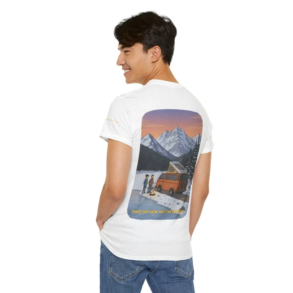 1460893845771181278_2048.jpeg Unisex Heavy Cotton Tee — "Chase The Views-Not The Crowds" Design Sitcom-Line