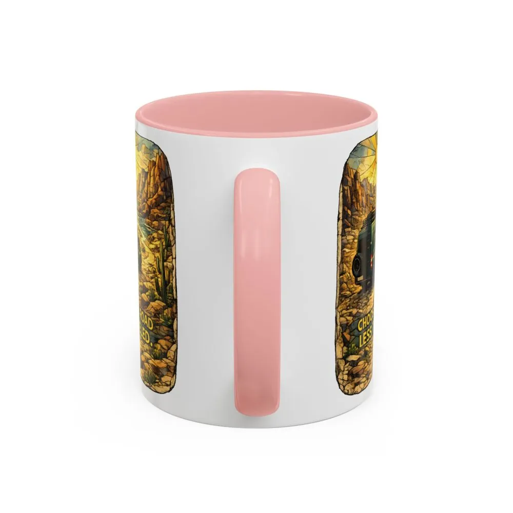 14616441265802439303_2048.jpeg Accent Coffee Mug (11, 15oz) — "Choose The Road Less Traveled" Design Cubic-Line