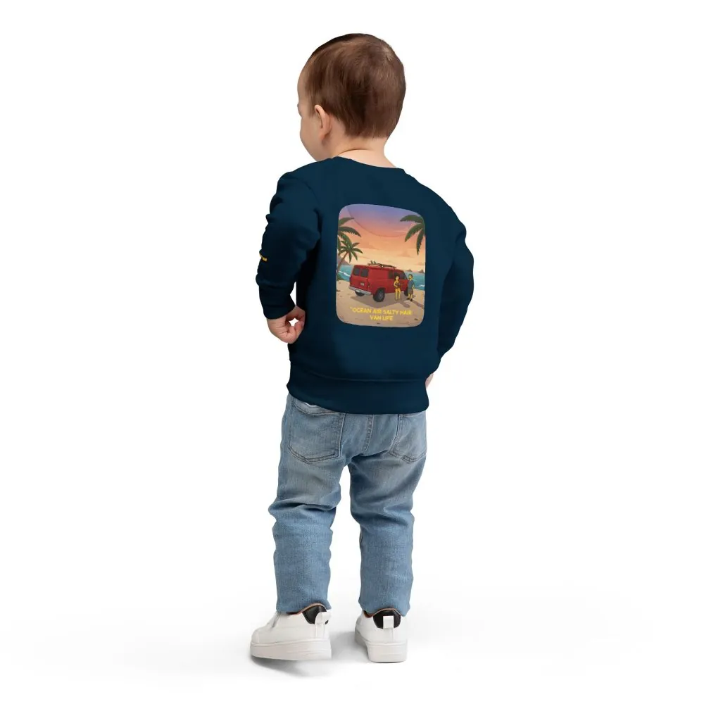 Toddler Sweatshirt - "Ocean Air Salty Hair Van Life" (Design Sitcom-Line)