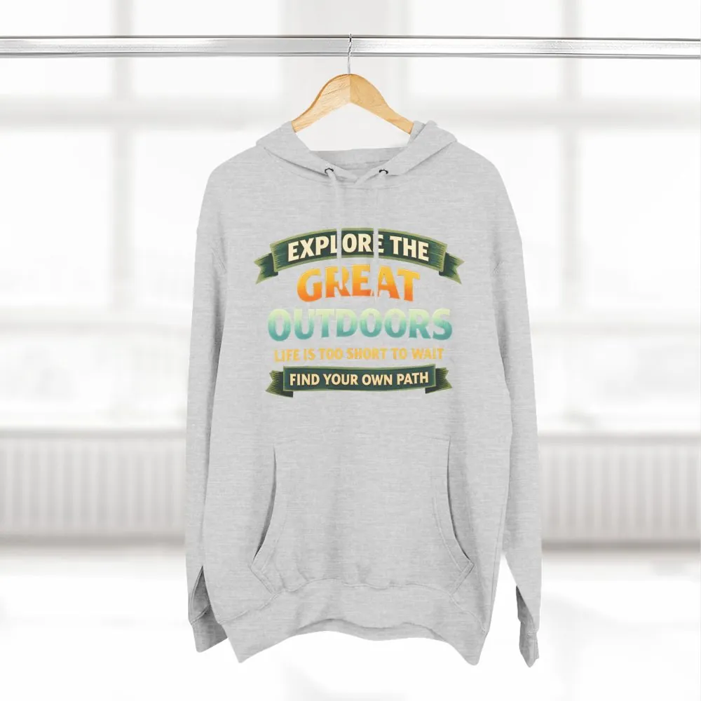 14629635663839584445_2048.jpeg Three-Panel Fleece Hoodie - "Explore The Great Outdoors" Design Scenic-Line