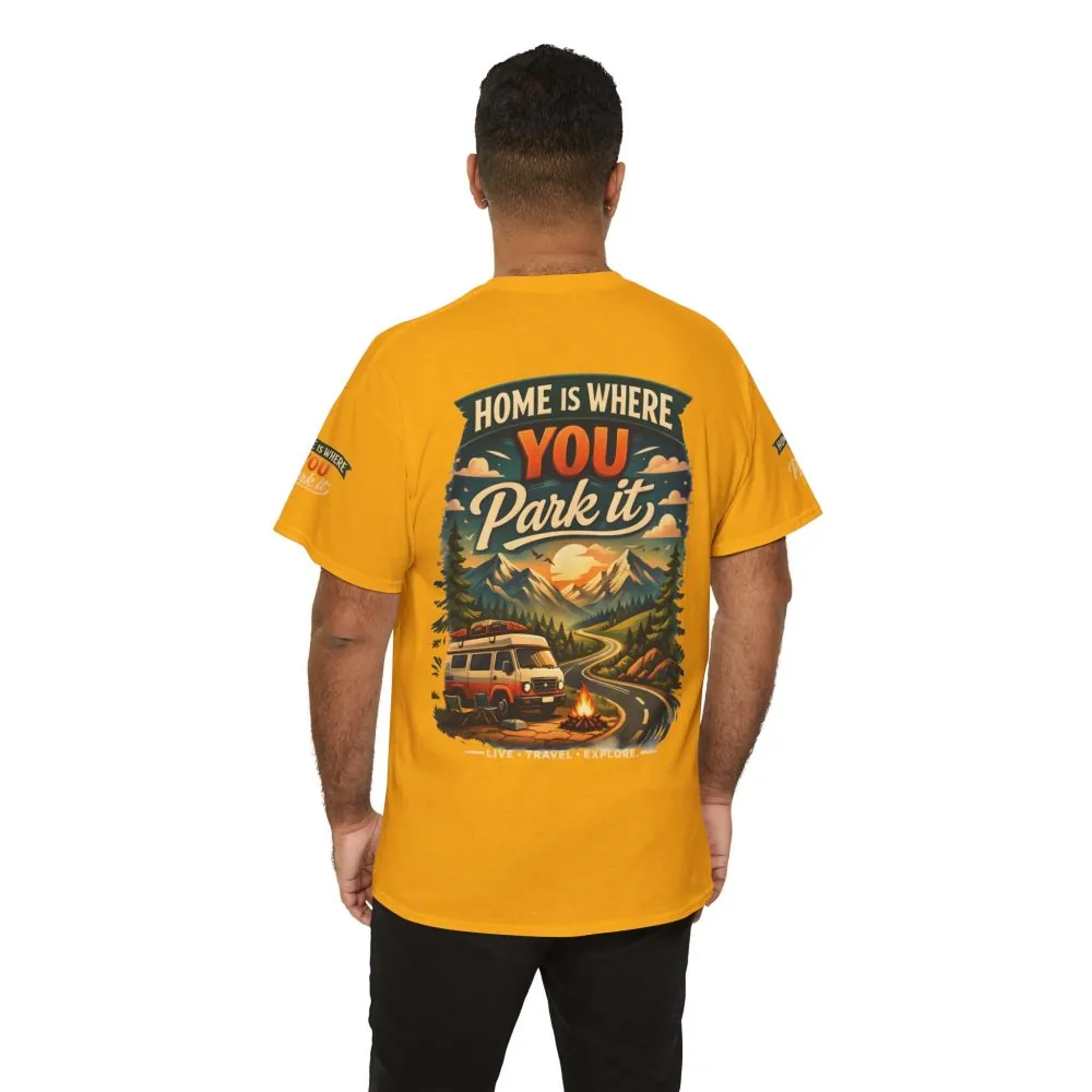 1463521830438210453_2048.jpeg Unisex Heavy Cotton Tee — "Hom Is Where You Park It" Design Scenic-Line